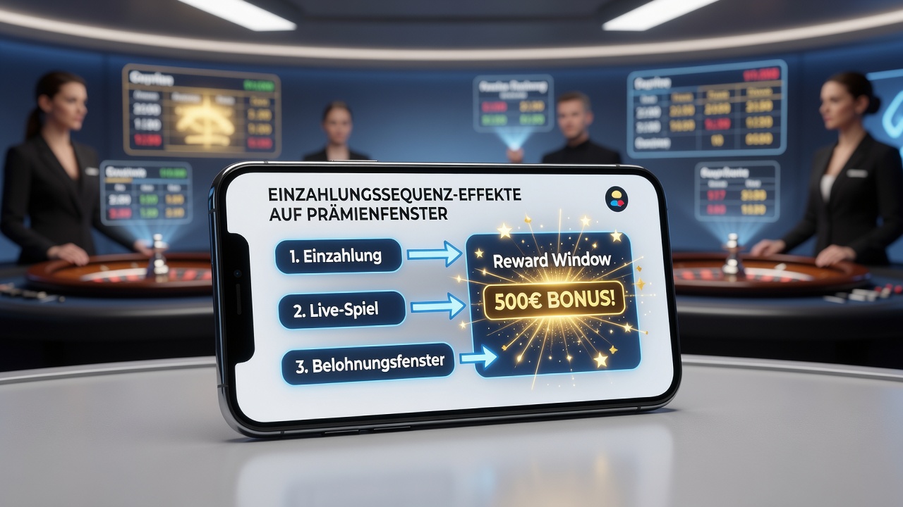Darstellung von Live-Tisch-Zugriffsfenstern nach unterschiedlichen Einzahlungssequenzen in deutschen mobilen Casinos