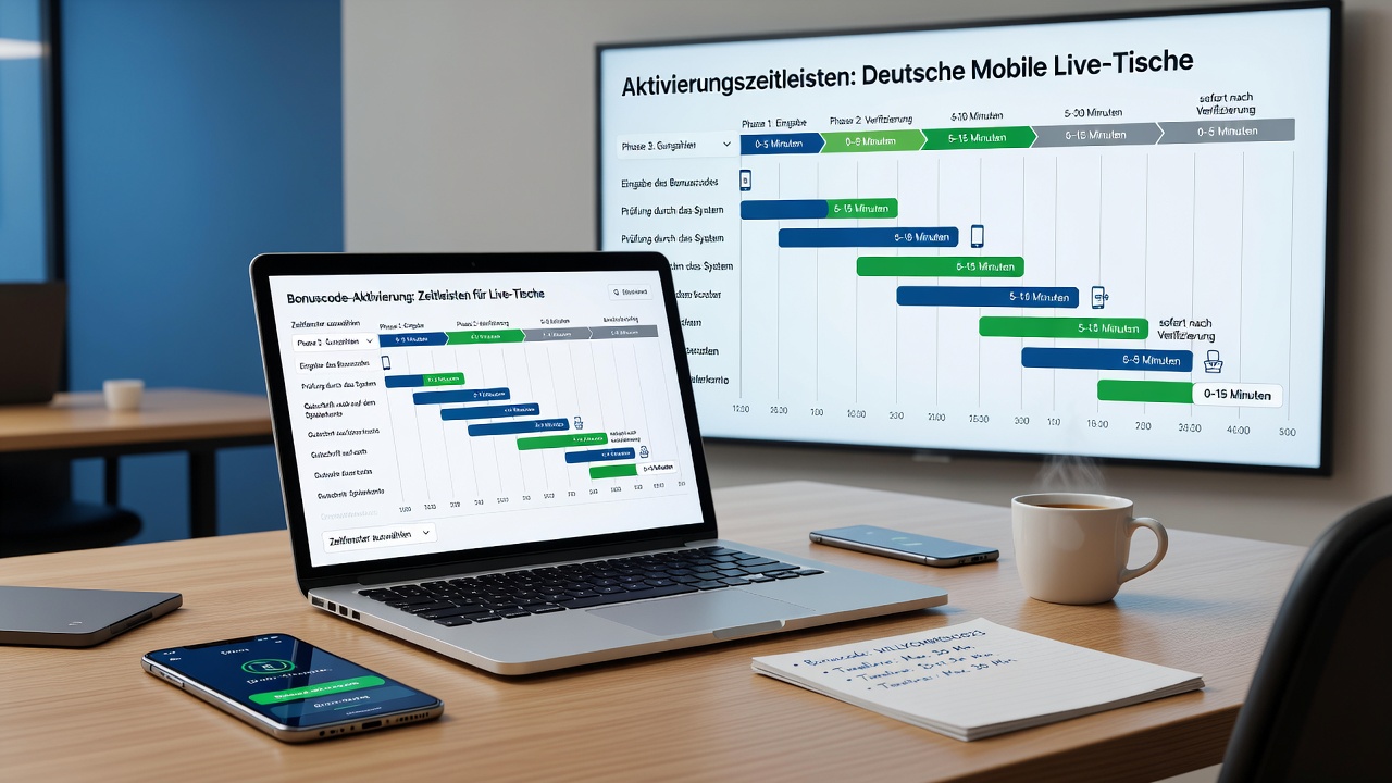 Mobile Live-Tisch-Oberfläche mit aktiviertem Bonuscode in einem deutschen Casino