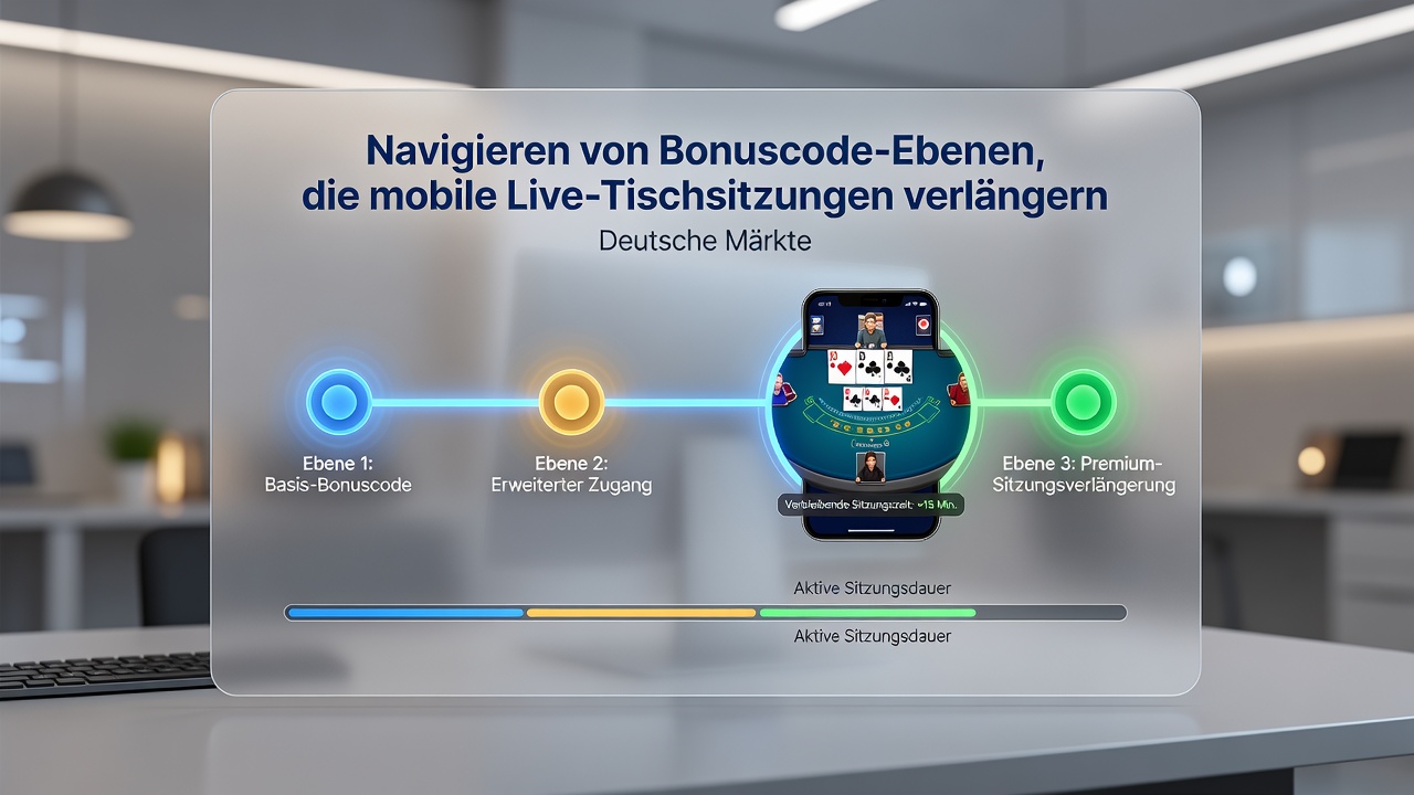 Darstellung mobiler Live-Tisch-Schnittstellen mit aktivierten Bonus-Ebenen