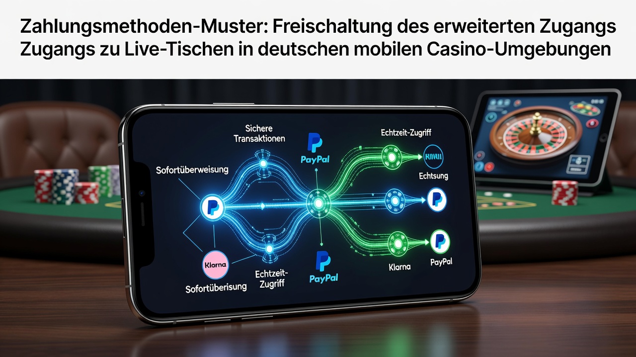Darstellung von Zahlungsmethoden und Live-Tisch-Schnittstellen in mobilen deutschen Casino-Apps