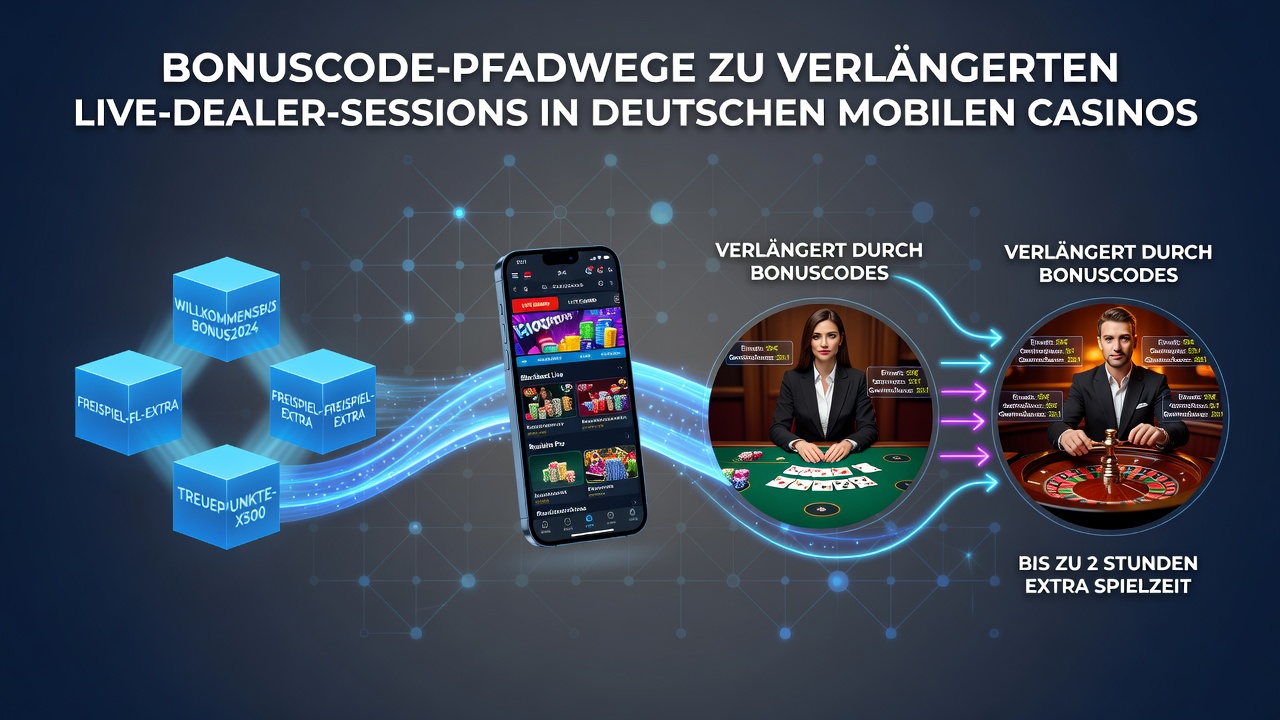 Übersicht über Bonuscode-Pfade in mobilen Casinos mit Live-Dealer-Tischen