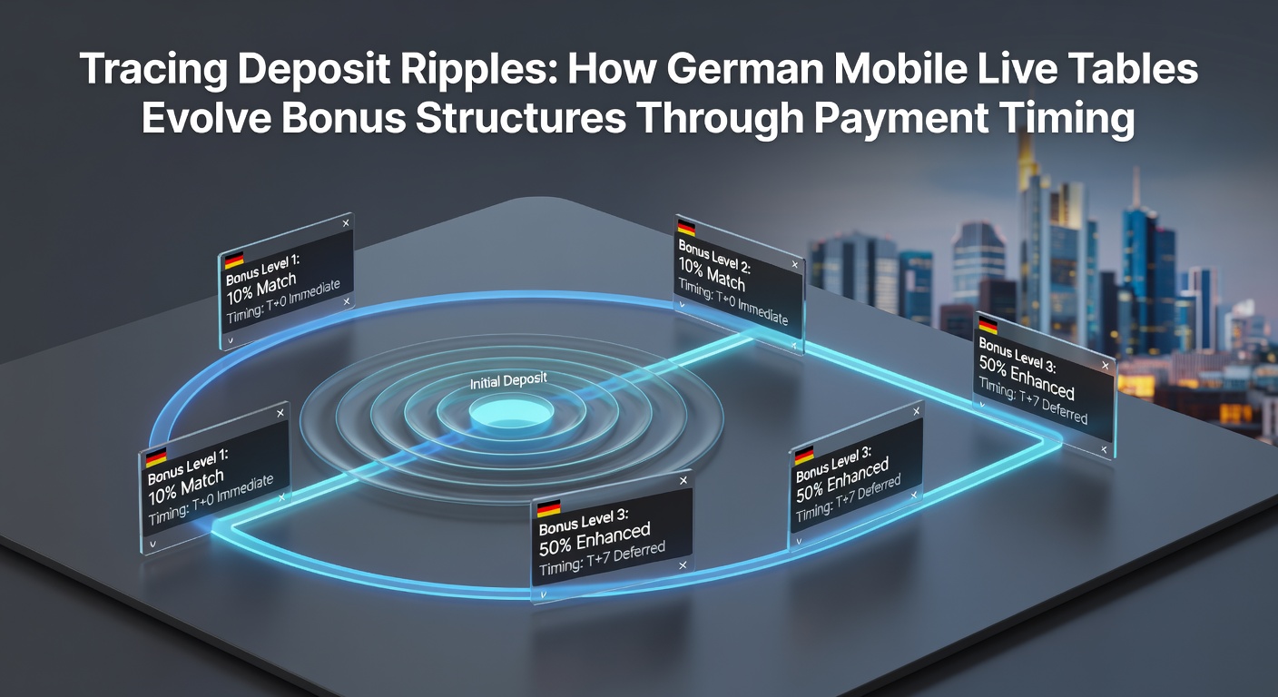Grafische Darstellung von Einzahlungsströmen und Bonusentwicklungen an mobilen Live-Tischen
