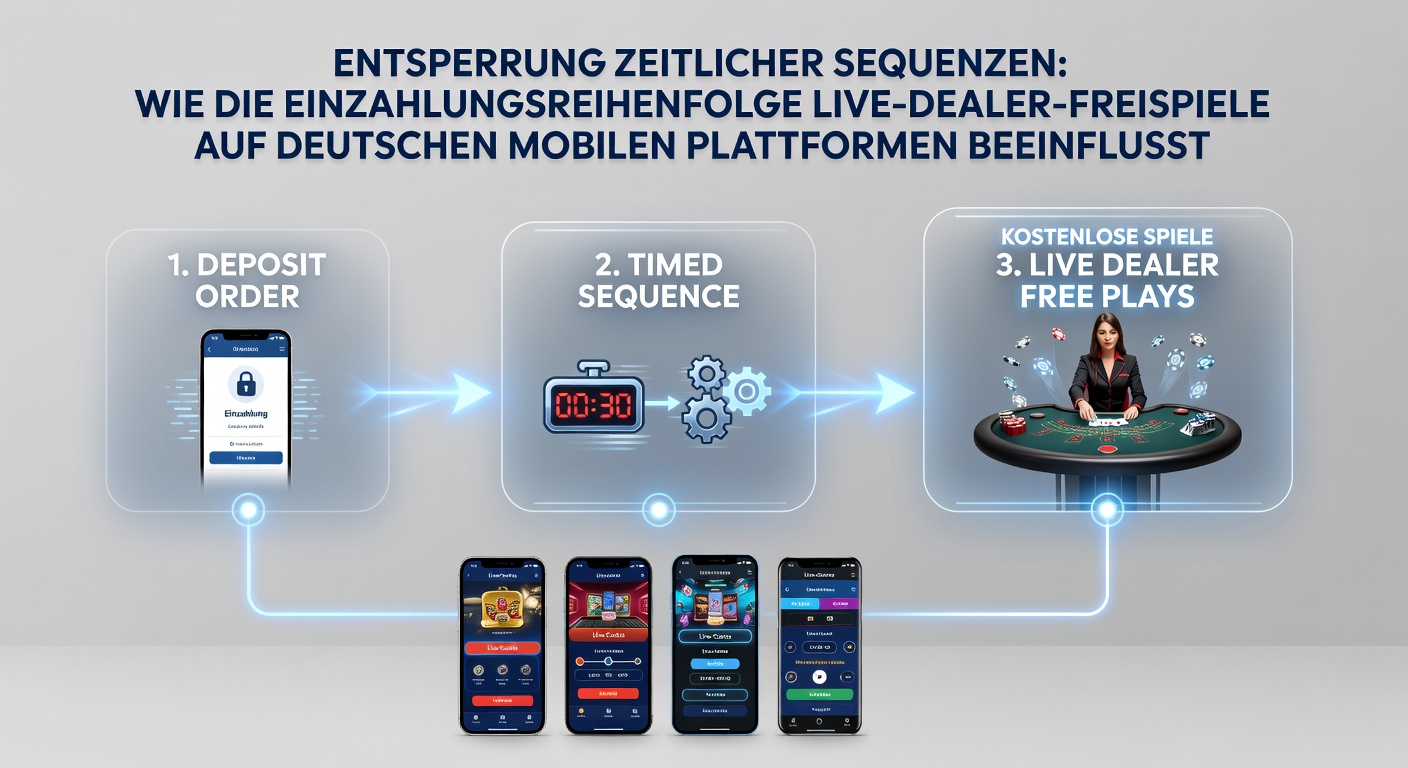 Darstellung der Einzahlungsabfolgen und zeitgesteuerten Free Plays auf deutschen mobilen Live-Dealer-Plattformen