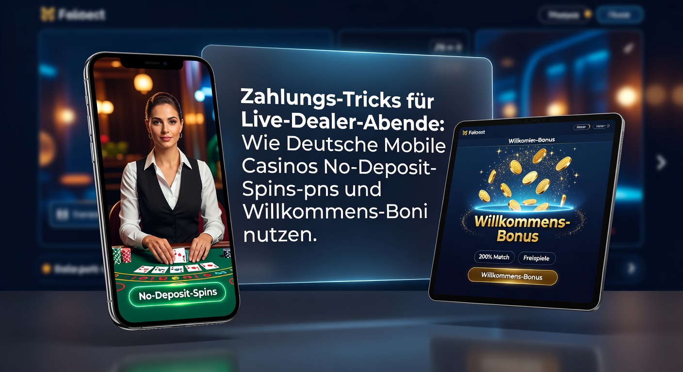 Grafik mit No-Deposit-Spins, die in Live-Dealer-Tische übergehen, inklusive Zahlungsikonen und Boost-Angeboten auf einem Mobile-Gerät